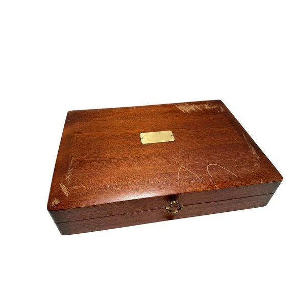 Vintage Naken`s Flatware Anti-Tarnish Silverware Wood Storage Chest - Picture 2 of 10